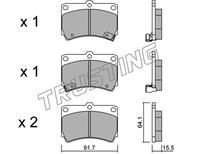 Колодки торм перед kia rio 00 mazda demio 96 323 88 94