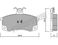 К-т торм. колодок Fr ВАЗ 2108-99