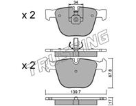 К-т торм. колодок re bmw 3(e90), 5(e60), 6(e63)