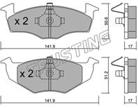 Колодки торм перед Skoda Fabia 01- VW Polo 95- 02- Tiguan 07-