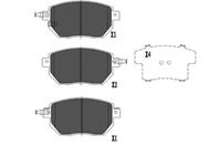 Колодки тормозные дисковые, комплект, передние INFINITI FX I (S50), M35 седан (Y50), M45 седан II (Y50), NISSAN Murano I (Z50)
