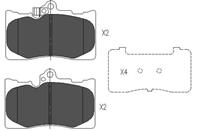 Комплект тормозных колодок, дисковый тормоз