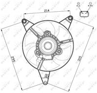 Вентилятор радиатора (с корпусом) FIAT PANDA LANCIA DEDRA, DEDRA SW, DELTA II, Y10 0.65-1.6 01.82-0