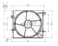 WIATRAK WENTYLATORA NISSAN QASQAI 1.2/2.0 2014-