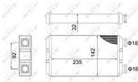 Радиатор печки opl movano/ren master 1.9dti-3.0dti