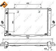 Радиатор системы охлаждения vol 850/s70 2.0i-2.5td