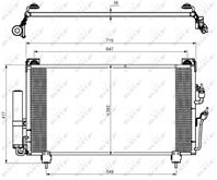 NRF 35755_радиатор кондиционера! Mitsubishi Outlander all 03-05