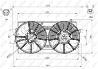 Вентилятор охлаждения радиатора NISSAN LEAF 10- 