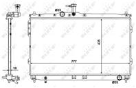 Радиатор двигателя HYUNDAI H-1 CARGO, H-1 TRAVEL 2.5D 02.08-
