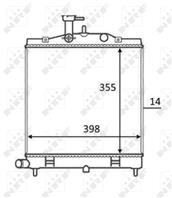 Радиатор двигателя (manualna) kia picanto 1.0/1.1 04.04-