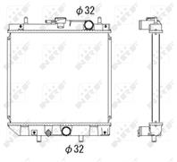 Радиатор охлаждения DAIHATSU APPLAUSE II 97-00, CHARADE IV 93-99, GRAN MOVE 96-,