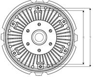 Муфта вентилятора радиатора (240mm) mercedes actros, actros mp2 / mp3
