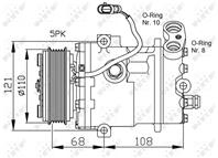 Компрессор кондиционера OPEL AGILA 00-, ASTRA G 98-05, CORSA B 96-00,