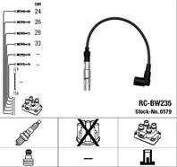 0579 / rc-bw235 комплект проводов зажигания bmw e36/e34 1.8 mot. m43 93-&gt98