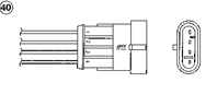 0489 / OZA532-A2 Лямбда-зонд FIAT: MAREA (185) 1.6 100 16V 96-, MAREA Weekend (185) 1.6 100 16V 96-,