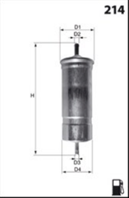 ELE6000_фильтр топливный!\ BMW E36/M3/E34/E38/E39/E46/Z3 1.6i-5.4i 94&gt