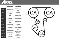 Комплект грм + помпа peugeot 106/206/307, citroen xsara 1.6i 16v 96>
