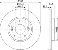Brake disc 55431pro