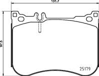 Колодки тормозные MERCEDES W222/С217 13- передние