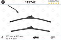 SWF119 742_!щетки плоск. к-т 550/22+500/20 Ford Mondeo 01&gt  Peugeot 306 93&gt  Renault Megane 95-02