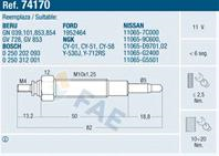 Свеча накаливания 74170 от фирмы FAE