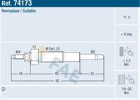 Свеча накаливания 74173 от компании FAE