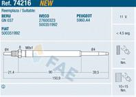 Свеча накаливания 74216 от компании FAE