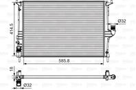 VALEO 700 801 Радиатор RENAULT DUSTER/LOGAN/SANDERO/ LADA LARGUS 1.2-1.6/1.5D +A/C 09-