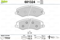 Колодки тормозные дисковые передние 601324 от компании VALEO