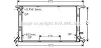 AVA AIA2290 Радиатор AUDI A4/A5/A6/A7 2.7-3.0TDI/3.2FSI 07-