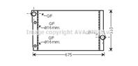 AVA BW2410 Радиатор BMW F01/F07/F10/F11 2.0D/3.0D 08-