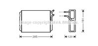 AVA VO6096_радиатор печки! Volvo 740 84-92/ 760 8