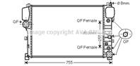 AVA MS2447_радиатор системы охлаждения! MB W221 all 05&gt