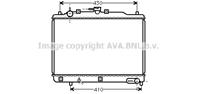 AVA MZ2070_радиатор системы охлаждения! МКПП Mazda 121 1.1 90-93/121 1.3i 90-96
