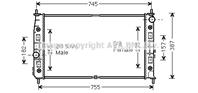 AVA CR2054_радиатор системы охлаждения! Chrysler