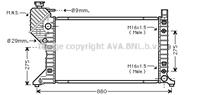 AVA MSA2343_радиатор системы охлаждения! АКПП MB  Dodge Sprinter All 00-06