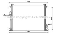 AVA COOLING DN5392 Конденсер INFINITI FX35/FX50 3.5-5.0 08-10