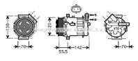 Компрессор кондиционера opel: signum 1.8 03-, vectra c 1.6/1.8 02-, vectra c gts 1.6/1.8/1.8 16v 02-