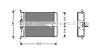 AVA MS6187_радиатор печки! MB W140 2.8-6.0/3.0-3.