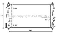 AVA OL2546_радиатор системы охлаждения! Opel Astr