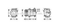 Компрессор кондиционера opel: corsa d 1.0/1.2/1.2 lpg/1.4/1.4 lpg 06-  corsa d van 1.0/1.2 06- vaux