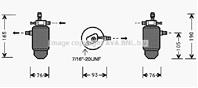 Ava ped197_осушитель конд.! peugeot 406 1.6-3.0i/