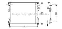 AVA RTA2303_радиатор системы охлаждения! без AC O