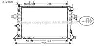 AVA OLA2329_радиатор системы охлаждения! Opel Ast