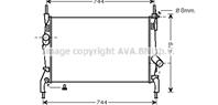Радиатор FORD TRANSIT 2.3/2.2D/2.4D 06- МКПП без кондиционера