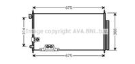 Радиатор кондиционера HONDA: ACCORD VII (CL/CN) 2.2i-CDTi mtr. N22A1 04-08, ACCORD TOURER VII (CM/CN) 2.2i-CDTi mtr. N22A1 04-08 (с осушителем)