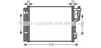 AVA HY5189D_радиатор кондиционера! с осушит. Hyundai Avante/Elantra/i30 1.6-2.0
