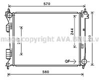 AVA HY2274_радиатор системы охлаждения! Hyundai S