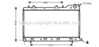 AVA SU2071_радиатор системы охлаждения! МКПП Subaru Forester 2.0i 16V 02-05/ 2.