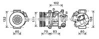 AVA TOAK627_компрессор кондиционера! Toyota Auris/Corolla 1.4/1.6/1.8i 01&gt
